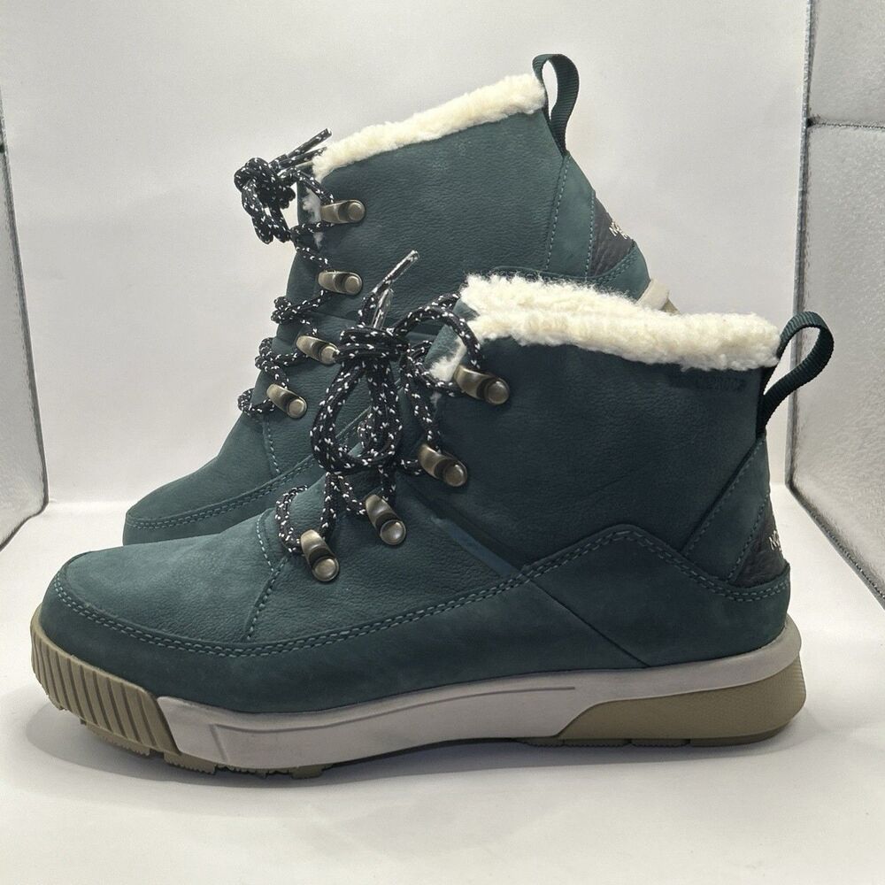 THE NORTH FACE Sierra Mid Lace Waterproof Boots Womens 6 Green STORE MODEL